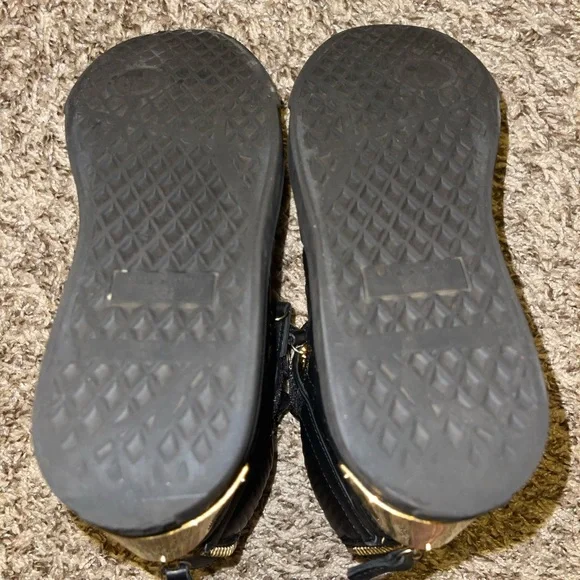 SOLD Giuseppe Zanotti Black Leather High Top Sneaker 36.5 Gold - Picture 6 of 7